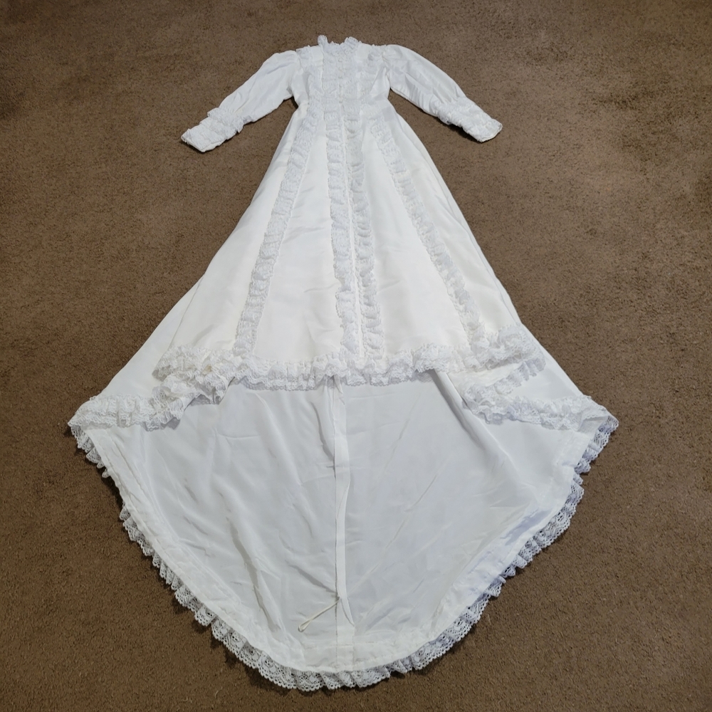VTG Victorian Prairie Carol Gowns Mr Walter Gunne Sax Style Lace Wedding Dress